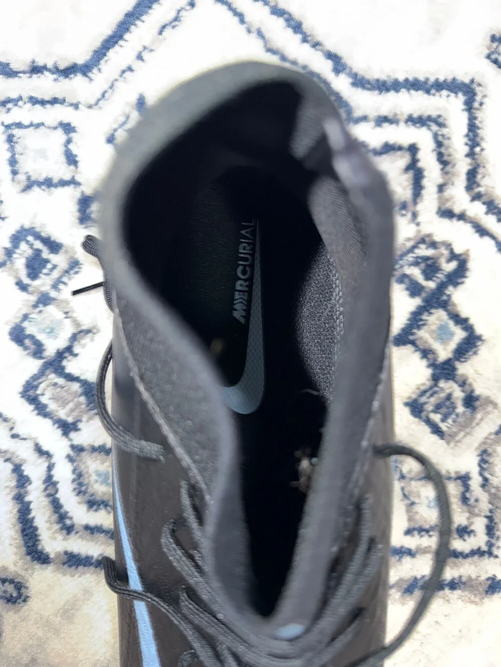 Nike Phantom GT2 Elite FG Men’s 9.5 Black Blue Soccer Cleats Football Boots NWT